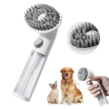 Pet Bath Brush & Shampoo Dispenser