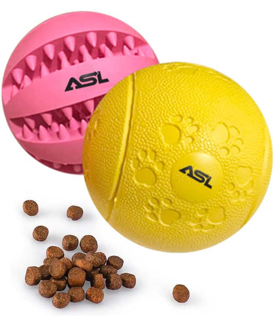 Interactive Treat Dispensing Dog Puzzle Balls (2 Pack)